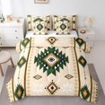 thumbnail image 1 of Manfei Brown Boho Bohemain Bedding Comforter Set 7 Pieces,Green Aztec Floral Full Bedding Set,Bohemain Geometry Fitted Sheet Flat Sheet,Breathable Room Decorative Reversible, 1 of 7