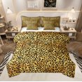 thumbnail image 1 of Manfei Brown Cheetah Print Bedding Comforter Set, Wild Animal Theme Full Bedding Set, Ombre Leopard Print Fitted Sheet Flat Sheet, Ultra Soft Home Decor Reversible 7 Pieces, 1 of 8