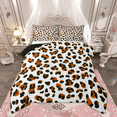 thumbnail image 1 of Manfei Brown Cheetah Print Bedding Comforter Set, Wild Animal Twin Comforter Sets, Aesthetic Leopard Print Bedding Set, Luxury Bedroom Decor Reversible 2 Pieces, 1 of 8