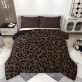 thumbnail image 1 of Homewish Brown Cheetah Print Full Size Comforter Sets, Fashion Abstract Polkadot Bedding Comforter Set, Teens Adult Men Women Reversible Bedding Sets, Microfiber Bedroom Decor, 3pcs, 1 of 8