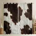 thumbnail image 1 of Manfei Brown Cow Hide Blackout Curtains Set of 2 (52x84 Each),Farm Cowhide Window Curtains,Rustic Farmhouse Cabin Curtains and Drapes For Men Women,Ultra Soft Home Decor, 1 of 6