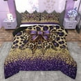 thumbnail image 1 of Manfei Brown Leopard Hide Full Size Comforter Sets,Cheetah Print Bow Tie Bedding Comforter Set,Wildlife Animal Pattern Bedding Sets For Teens,Microfiber Bedroom Decor Reversible,3pcs, 1 of 8