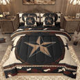 thumbnail image 1 of Manfei Brown Star Bedding Comforter Set 7pcs, Vintage Camouflage King Bedding Sets, Retro Farmhouse Lodge Cabin Bed Sheets, Ultra Soft Home Decor, 1 of 8