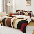 thumbnail image 1 of Manfei Brown Wave Stripes Twin Sheet Sets,Geometric Geometric Lines Twin Fitted Sheet,Minimalist Aesthetic Flat Sheet,Breathable Room Decor,3-Piece, 1 of 7