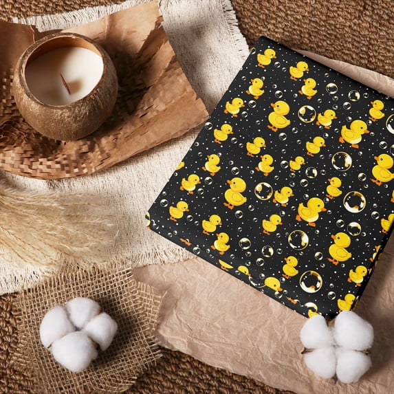Manfei Bubble Duck 100% Cotton Fabric by the Yard 1 Yard, Black Water ...