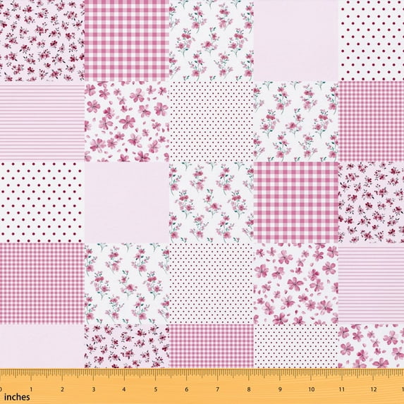 Manfei Buffalo Check Fabric by the Yard 1 Yard, Tartan Home Decor Fabric by the Yard