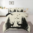 thumbnail image 1 of Manfei Cabin Deer Elk Bedding Comforter Set for Boy, Jungle Tree Print Twin Comforter Sets, Woodland Animal Reversible Bedding Set, Lightweight Room Decor, 2-Piece, 1 of 8