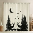 thumbnail image 1 of Manfei Cabin Deer Elk Black Out Curtains for Boy, Jungle Tree Print Curtains Pack of 2 (42x63 Each), Woodland Animal Bedroom Curtains, Curtains Blackout Room Decor, 1 of 6