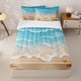thumbnail image 1 of Manfei Calm Ocean Waves Zipper Full Size Comforter Sets with Fitted Sheet and 2 Pillowcases,Golden Sand Zipper Bedding Set,Reversible,4pcs, 1 of 8