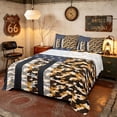thumbnail image 1 of Manfei Camo American Flag Queen Sheets, Patriotic Camouflage Queen Sheet Sets, Brown, Black Reversible 4pcs (1 Flat Sheet, 1 Fitted Sheet and 2 Pillowcases), 1 of 6