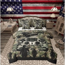 Manfei Camouflage Gamepad Bed in a Bag Twin size, Cartoon Bedding Sets Twin Size, Teens Boys Girls Reversible Bedding Twin Size, Lightweight Bedroom Decoration, 7pcs