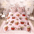 thumbnail image 1 of Manfei Cappuccino Cream Twin Bedding Sets 7 Pieces, Cute Gingerbread Snowflake Bedding Comforter Set, Pink Merry Christmas Sheet Sets, Ultra Soft Home Decor, 1 of 8