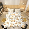 thumbnail image 1 of Manfei Capybara Print Bedding Sets King Size, Kawaii Animal Bed in a Bag King size, Cartoon Theme Reversible Comforter Sets with Sheets, Breathable Room Decorative, 7pcs, 1 of 6