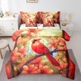 thumbnail image 1 of Manfei Cardinal Bird 7 Pieces Bedding Comforter Set for Teens Female Men,Red Flowers Full Bedding Set Lightweight,Merry Christmas Fitted Sheet Flat Sheet,Breathable Home Decor,Reversible, 1 of 8