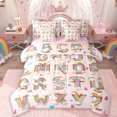 thumbnail image 1 of Manfei Cartoon 26 Letters 7 Pieces Bedding Comforter Set,Colorful Abc Alphabet Full Bedding Set,Cute Rainbow Loves Fitted Sheet Flat Sheet For Girls Kids,Luxury Bedroom Decor Reversible, 1 of 8