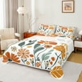 thumbnail image 1 of Manfei Cartoon Abstract Flower Bed Sheets,Modern Aesthetic Desgin King Sheets,Orange Beige Green Sheet Set For Girl,Super Cozy Room Decor,4 Pieces, 1 of 7