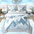 thumbnail image 1 of Manfei Cartoon Airplane 7 Pieces Bedding Comforter Set,Aircraft Theme Full Bedding Set,Blue Hot Air Balloon Fitted Sheet Flat Sheet For Girl Boy,Breathable Home Decor, 1 of 8