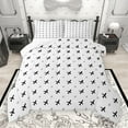 thumbnail image 1 of Manfei Cartoon Airplane Bedding Comforter Set,Cute Aircraft Twin Comforter Sets,White Black Bedding Set Boys Teen,Microfiber Bedroom Decor Reversible,2pcs, 1 of 9