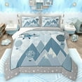 thumbnail image 1 of Manfei Cartoon Airplane Full Size Comforter Sets,Aircraft Theme Bedding Comforter Set,Blue Hot Air Balloon Bedding Sets For Girl Boy,Breathable Home Decor,3pcs, 1 of 8