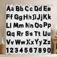 thumbnail image 1 of Manfei Cartoon Alphabet Blackout Curtains Set of 2 (52x84 Each),White Black Window Curtains,English Letter Curtains and Drapes For Girl Boys,Microfiber Bedroom Decor, 1 of 6