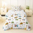 thumbnail image 1 of Manfei Cartoon Animals Twin Comforter Sets,Cute Boys Art Bedding Set,White,Polkadot Reversible,2pcs,1 Comforter and 1 Pillowcase, 1 of 7