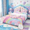 thumbnail image 1 of Manfei Cartoon Axolotl Queen Sheets,Colorful Salamander Queen Sheet Sets,4 Pieces,1 Flat Sheet,1 Fitted Sheet and 2 Pillowcases, 1 of 6
