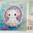thumbnail image 1 of Manfei Cartoon Axolotl Shower Curtain 72Wx84L,Cute Animals Print Bathroom Shower Curtain, 1 of 5