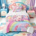 thumbnail image 1 of Manfei Cartoon Axolotl Twin Comforter Sets,Colorful Salamander Bedding Set,Polkadot Reversible,2pcs,1 Comforter and 1 Pillowcase, 1 of 7