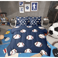 thumbnail image 1 of Manfei Cartoon Baseball Twin Bedding Sets 7-Piece for Teens, Sports Lover Bedding Comforter Set, Modern Ball Game Reversible Sheet Sets, Super Cozy Room Decor, 1 of 7
