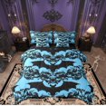 thumbnail image 1 of Manfei Cartoon Bat Animal Bedding Set 7-Piece for Kid, Western Damask Flower King Comforter Sets, Vintage Bohemian Reversible Bed Sheets, Ultra Soft Home Decor, 1 of 7