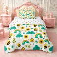thumbnail image 1 of Manfei Cartoon Bee Twin Comforter Sets 2pcs,Floral Animal Bedding Set,1 Comforter and 1 Pillowcase,Reversible, 1 of 6