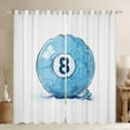 thumbnail image 1 of Manfei Cartoon Blue Billiards Black Out Curtains for Kids, Kawaii Flower Curtains Pack of 2 (42x63 Each), Modern Sports Player Bedroom Curtains, Window Curtains Bedroom Decor, 1 of 6