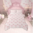 thumbnail image 1 of Manfei Cartoon Bow Tie Bedding Comforter Set,Pink Geomwtric Plaid Twin Comforter Sets,Princess Bow Bedding Set For Teens,Luxury Bedroom Decor Reversible,2pcs, 1 of 8