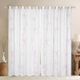 thumbnail image 1 of Manfei Cartoon Bowtie Blackout Curtains Set of 2 (52x84 Each),Girls Bow Tie Window Curtains,Purple White Curtains and Drapes,Lightweight Bedroom Decorative, 1 of 6