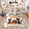 thumbnail image 1 of Manfei Cartoon Cat Kitten 7-Piece Twin Bedding Sets,Happy Halloween Bedding Comforter Set,Pumpkin Spider Webs Bat Sheet Sets For Boys,Ultra Soft Home Decor Reversible, 1 of 8