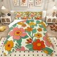 thumbnail image 1 of Homewish Cartoon Cherry Blossoms Full Size Comforter Sets for Kid, Rustic Flower Floral Bedding Comforter Set, Plant Botanical Reversible Bedding Sets, Lightweight Room Decor, 3 Pieces, 1 of 8