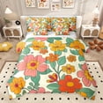 thumbnail image 1 of Homewish Cartoon Cherry Blossoms Twin Bedding Sets 7-Piece for Kid, Rustic Flower Floral Bedding Comforter Set, Plant Botanical Reversible Sheet Sets, Lightweight Room Decor, 1 of 7