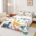 thumbnail image 1 of Manfei Cartoon Coloful Dinosaur Full Size Sheets, Kawaii Jungle Animal Bed Sheets, Blossoms Flower Floral Sheet Sets, Luxury Bedroom Decor, 4 Pieces, 1 of 7