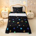 thumbnail image 1 of Manfei Cartoon Colorful Planets Twin Sheets,Celestial Stars Bedding,Black,3pcs,1 Flat Sheet,1 Fitted Sheet and 1 Pillowcase, 1 of 6