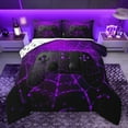 thumbnail image 1 of Manfei Cartoon Console Queen Comforter Set,Modern Video Game Bedding Sets,Purple Black Bedding Comforter Set For Boys Teens,Super Cozy Room Decor Reversible,3pcs, 1 of 8
