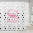 thumbnail image 1 of Manfei Cartoon Coquette Bowtie Shower Curtain 72Wx78L,Alphabet S Pattern Bath Curtain, 1 of 5