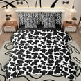 thumbnail image 1 of Manfei Cartoon Cow Print 7-Piece Twin Bedding Sets,Cattle Pattern Bedding Comforter Set,White Black Sheet Sets For Kids,Ultra Soft Home Decor Reversible, 1 of 8