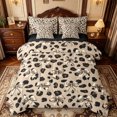 thumbnail image 1 of Manfei Cartoon Cute Bow 7-Piece Twin Bedding,Brown Leopard Print Bedding Comforter Set,Black Reversible, 1 of 7