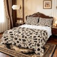 thumbnail image 1 of Manfei Cartoon Cute Bow Bed Sheets,Brown Leopard Print Full Size Sheets,4pcs,1 Flat Sheet,1 Fitted Sheet and 2 Pillowcases, 1 of 6