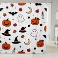 thumbnail image 1 of Manfei Cartoon Cute Ghost Halloween Shower Curtain 72Wx78L,Sugar Skull Print Bath Curtain, 1 of 5