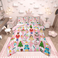 thumbnail image 1 of Manfei Cartoon Cute Princess Queen Comforter Set for Kid, Nutcracker Royal Guarder Bedding Sets, Merry Christmas Theme Reversible Bedding Comforter Set, Super Cozy Room Decor, 3-Piece, 1 of 8