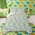 thumbnail image 1 of Manfei Cartoon Dragon Wildlife King Size Comforter Sets,Fantasy Tree Cloud Comforters King Size,Green Gray,Colorful Stars Reversible,3pcs,1 Comforter and 2 Pillowcases, 1 of 7