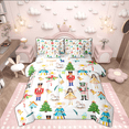 thumbnail image 1 of Manfei Cartoon Elf Princess Bedding Comforter Set 7 Pieces, Fairy Tale Nutcracker Full Bedding Set, Christmas Tree Gift Reversible Fitted Sheet Flat Sheet, Microfiber Bedroom Decor, 1 of 6