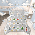 thumbnail image 1 of Manfei Cartoon Elf Princess Queen Comforter Set, Fairy Tale Nutcracker Bedding Sets, Christmas Tree Gift Reversible Bedding Comforter Set, Lightweight Room Decor, 3-Piece, 1 of 8