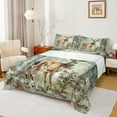 thumbnail image 1 of Manfei Cartoon Elk Deer Full Size Sheets for Man, Vintage Western Cabin Bed Sheets, Rustic Animal Wildlife Sheet Sets, Lightweight Room Decor, 4 Pieces, 1 of 7